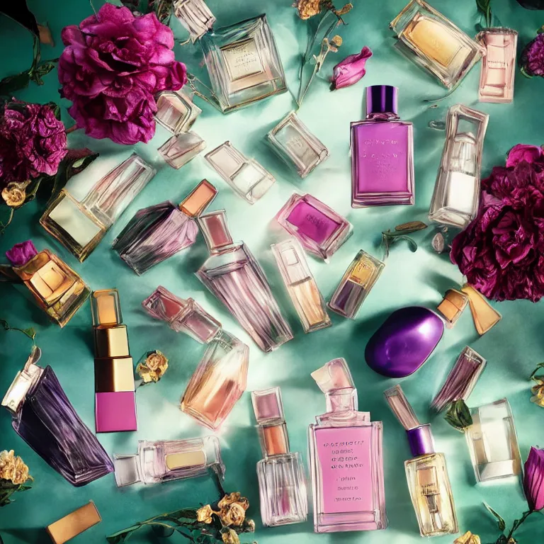 Image similar to portrait fragrance packshot by gregory crewdson, highly detailed, saturated colors, fashion