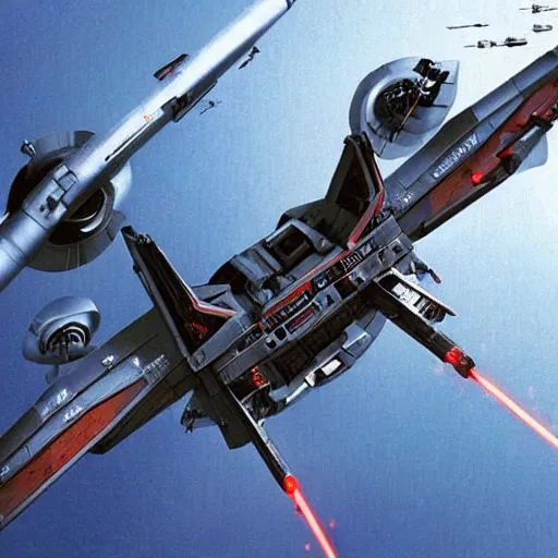 Prompt: the USS X-Wing, Star Trek Star Wars hybrid