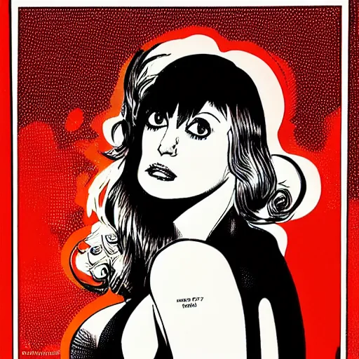 Image similar to theres a star in her eyes and she knows it, portrait, by guido crepax