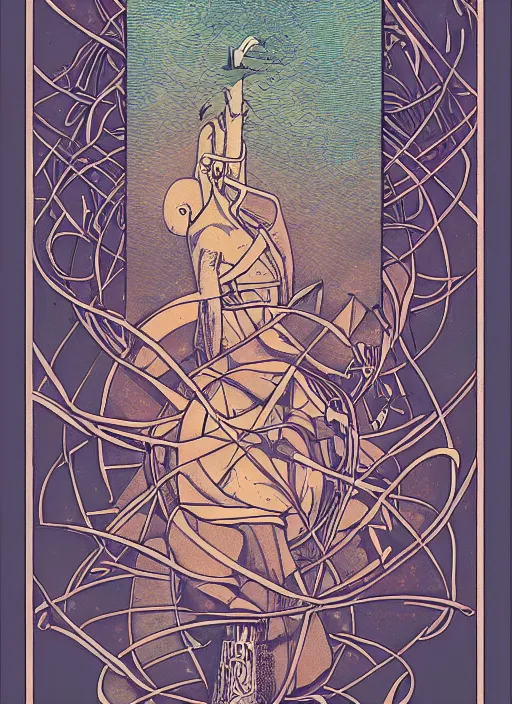 Prompt: intricate liminal spaces tarot card, soft colors, dramatic lighting, smooth, sharp focus, extremely detailed, aesthetically pleasing composition