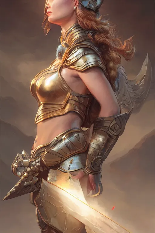 Image similar to amazon valkyrie athena, d & d, fantasy, portrait, highly detailed, headshot, digital painting, trending on artstation, concept art, sharp focus, illustration, art by artgerm and greg rutkowski and magali villeneuve