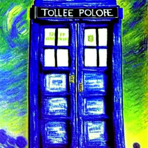 Image similar to an explosing tardis painted by monet, beautiful, highly detailed