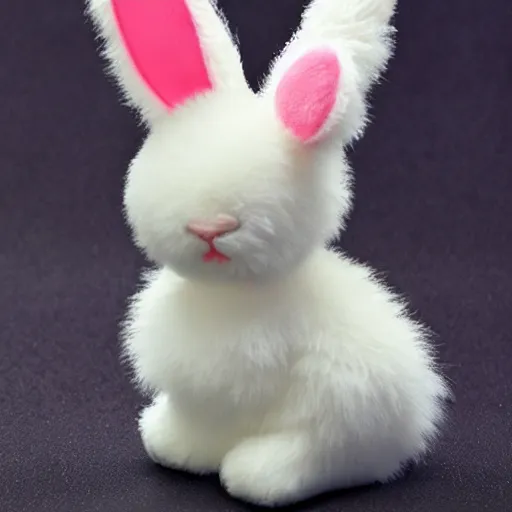 Image similar to a toy look like a fluffy bunny