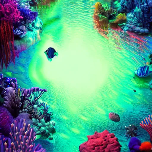 Prompt: Photorealistic bioluminescent sea life. Hyperdetailed photorealism, 108 megapixels, amazing depth, glowing rich colors, powerful imagery, psychedelic Overtones, 3D finalrender, 3d shading, cinematic lighting, artstation concept art