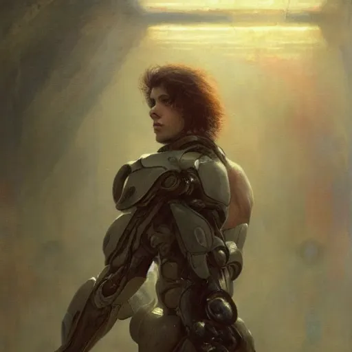 Prompt: handsome portrait of a young guy fitness posing, war hero, radiant light, caustics, translucent rainfall, ghost in the shell, by gaston bussiere, bayard wu, greg rutkowski, giger, maxim verehin
