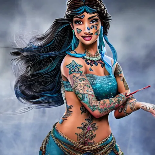 Gina Fote on Instagram Mornin friends Heres the princess Jasmine and  Rajah piece I got to create  do on my amazing client a couple weeks ago   Just a gal 