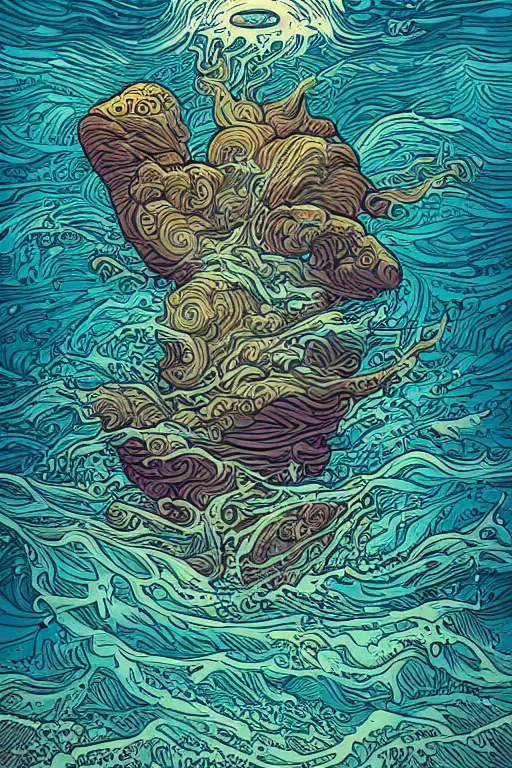 Image similar to the sea by dan mumford