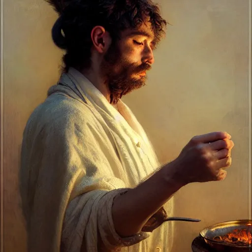 Image similar to a portrait of a cat dressed as a cook, high detail, cleary see face, by gaston bussiere, bayard wu, greg rutkowski, odd nerdrum, maxim verehin, dan dos santos, masterpiece, sharp focus, cinematic lightning - h 7 6 8