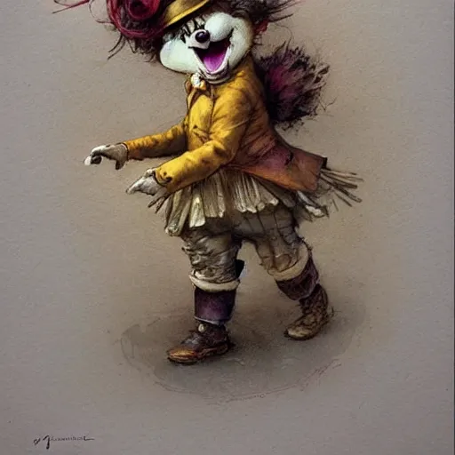 Prompt: ( ( ( ( ( alegria circus clown. muted colors. ) ) ) ) ) by jean - baptiste monge!!!!!!!!!!!!!!!!!!!!!!!!!!!