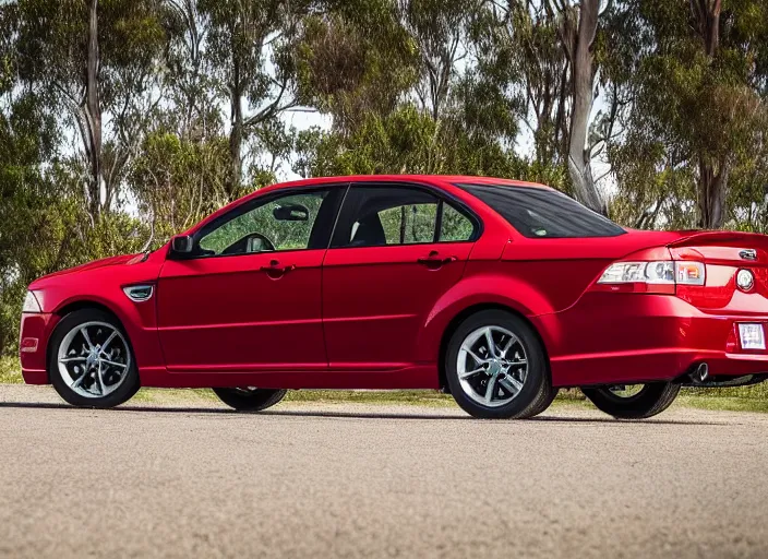 Image similar to award winning photo of a 2 0 1 2 ford fg falcon, 8 k, beautiful