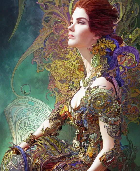 Image similar to monster energy drink, fantasy, intricate, elegant, highly detailed, colorful, vivid color, digital painting, artstation, concept art, art by artgerm and greg rutkowski and alphonse mucha and ruan jia