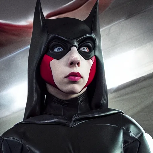 Prompt: Billie Eilish as Batwoman 4k detail