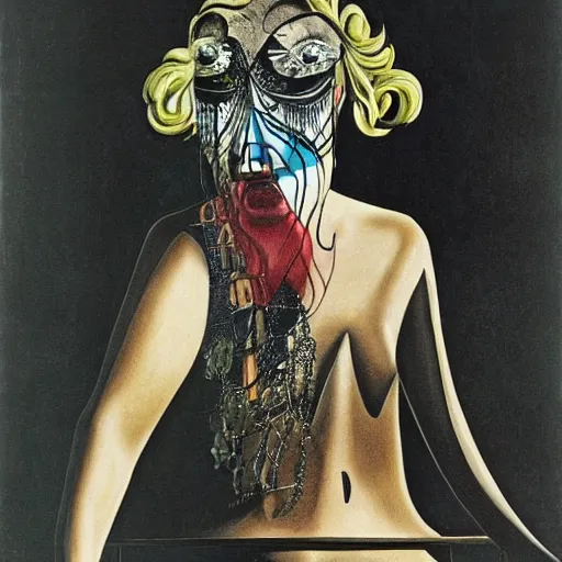 Image similar to lady gaga by salvador dali