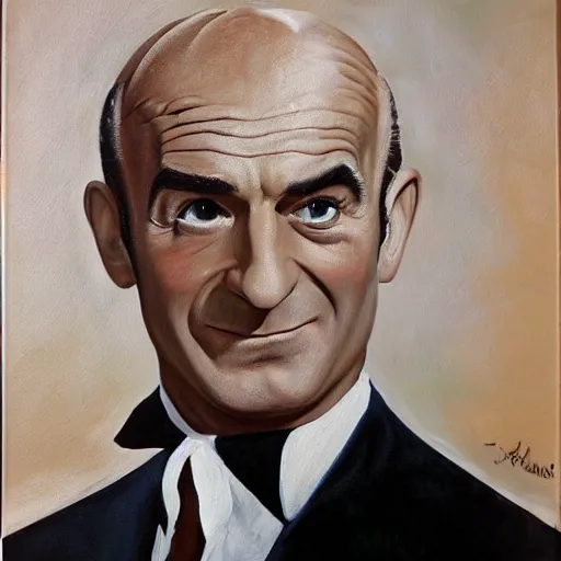 Image similar to Une peinture de louis de funes