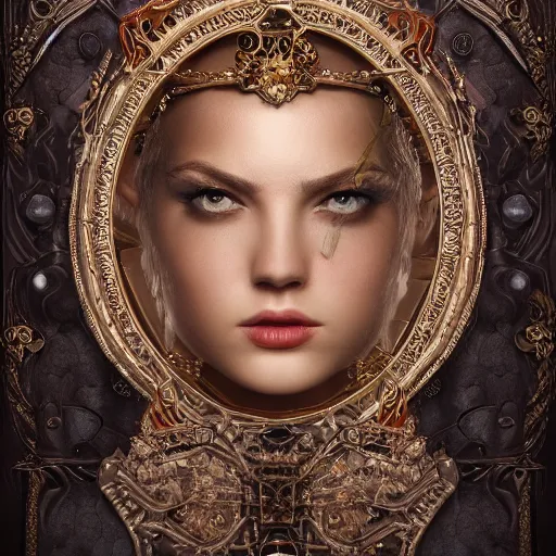 Image similar to wonderful princess of chains with fair skin, ornate 8 k gorgeous intricate detailed, accent lighting, dramatic light, octane render, framed