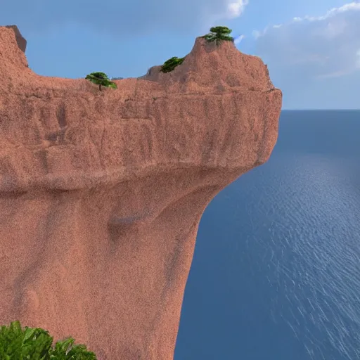 Prompt: unreal engine. cliff. photorealistic