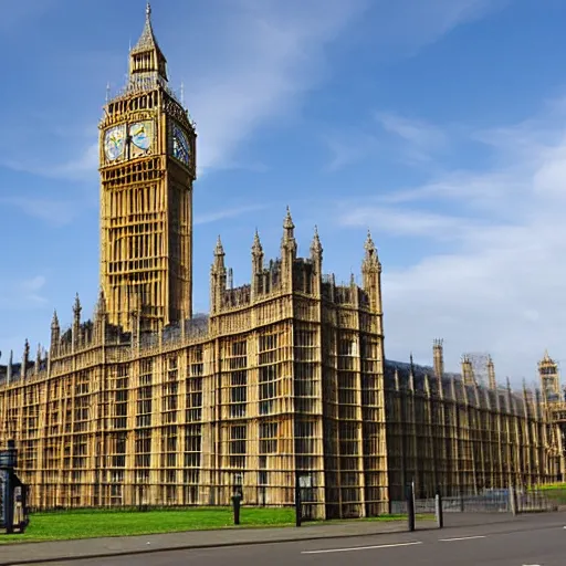 Prompt: UK Parliament logo. 2040