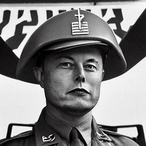 Image similar to Elon musk as a soldier in world war 2