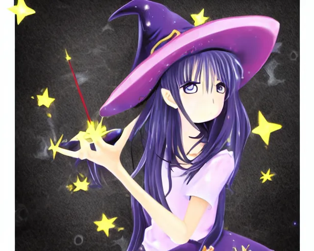 Image similar to a sparkling image of a ps2 magical anime witch