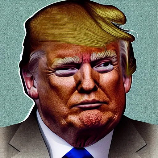 Image similar to Donald Trump as a Pepe Frog, digital art