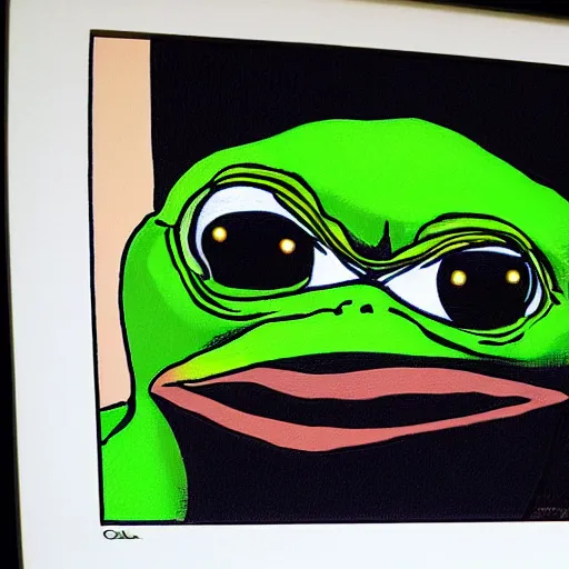 Image similar to portrait of a rare pepe