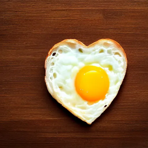 Image similar to fried egg in heart shape