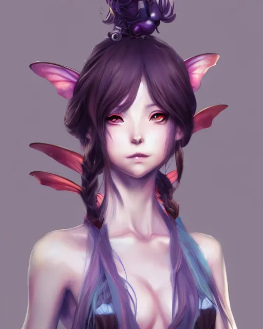 Image similar to character concept art of an anime faerie | | cute - fine - face, gossamer clothing, pretty face, realistic shaded perfect face, fine details by stanley artgerm lau, wlop, rossdraws, james jean, andrei riabovitchev, marc simonetti, and sakimichan, tranding on artstation