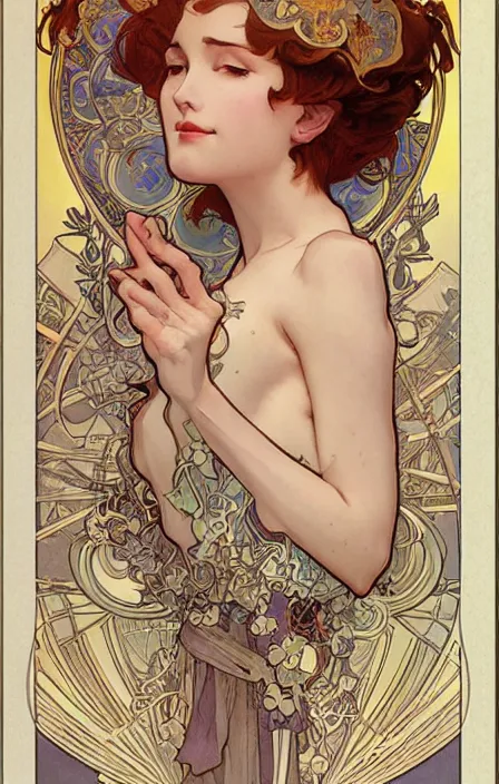 Image similar to bodice ripper book cover art by artgerm alphonse mucha, wlop