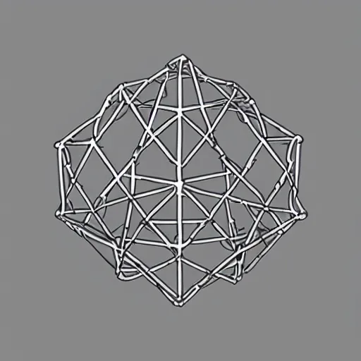 Image similar to artwork of a wireframe dodecahedron