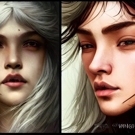 Image similar to winds of winter, au naturel, grey eyes, hyper detailed, digital art, trending in artstation, cinematic lighting, studio quality, smooth render, unreal engine 5 rendered, octane rendered, concept art, smooth, sharp focus, illustration, art by artgerm and greg rutkowski and alphonse mucha and ian sprigger and wlop and krenz cushart