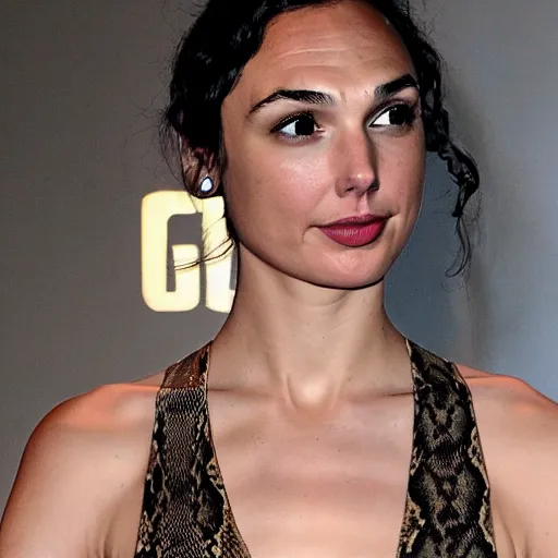 Image similar to gal gadot changing into a snake