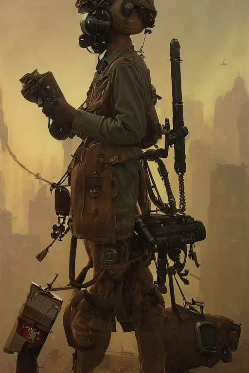 Image similar to dieselpunk military portable pocket walkie - talkie, radio device, product lighting, painted by ruan jia, raymond swanland, lawrence alma tadema, zdzislaw beksinski, norman rockwell, jack kirby, tom lovell, alex malveda, greg staples