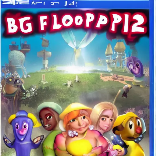 Prompt: big floppa ps2 game
