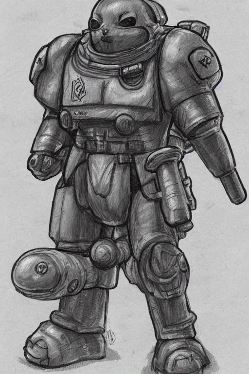 Image similar to portrait of pikachu as an imperial fists space marine, 4 0 k, concept art by wayne reynolds