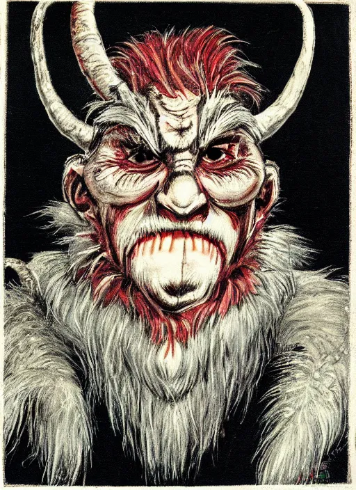 Image similar to krampus portrait