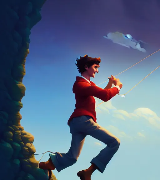 Image similar to justin trudeau as string puppet, loftis, cory behance hd by jesper ejsing, by rhads, makoto shinkai and lois van baarle, ilya kuvshinov, rossdraws, global illumination