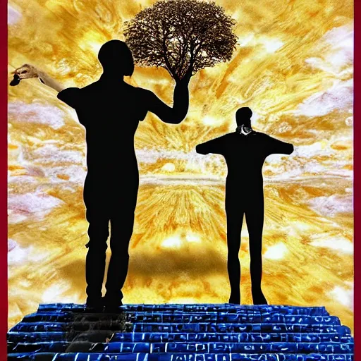 Image similar to Myself and everything & everyone is GOD or infinite intelligent imagination surrealism