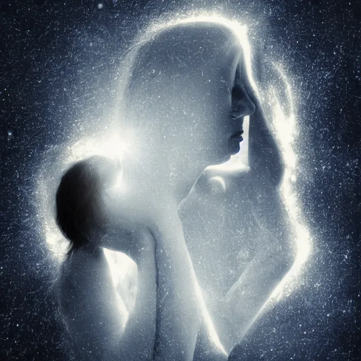 Image similar to a woman trapped in a star