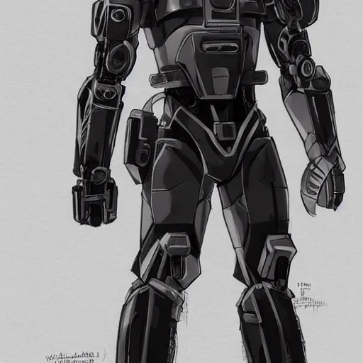 Image similar to Character design police man, Mecha humanoid, cyberpunk bomber jacket, concept art character, very high angle view, book cover, strong masculine features, sturdy body, command presence, royalty, smooth, sharp focus, organic, appealing, deep shadows, sketch line art for character design