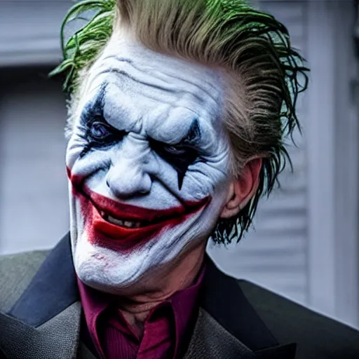 Image similar to film still of Gary Busey as joker in the new Joker movie