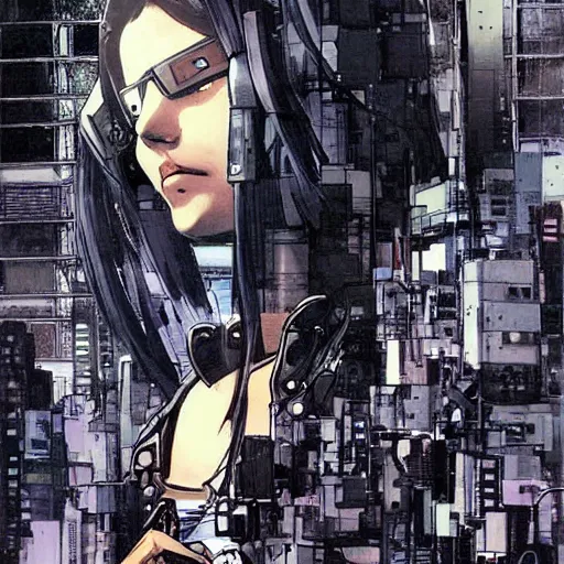 Image similar to graphic novel cover art of a girl using googles looking to the sky, artwork by yoji shinkawa, poster cover art