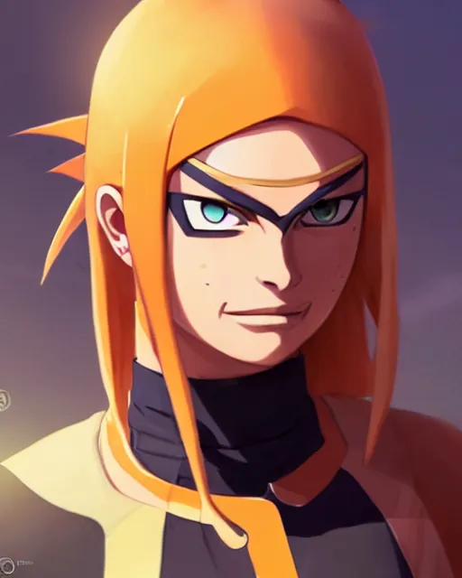 Image similar to margot robbie in naruto as a hidden leaf village ninja, medium shot close up, details, sharp focus, illustration, by jordan grimmer and greg rutkowski, trending artstation, pixiv, digital art