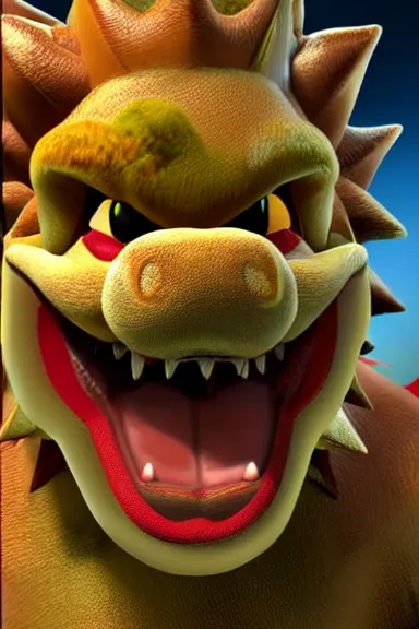 Image similar to very very intricate photorealistic photo of bowser in an episode of game of thrones, photo is in focus with detailed atmospheric lighting, award - winning details