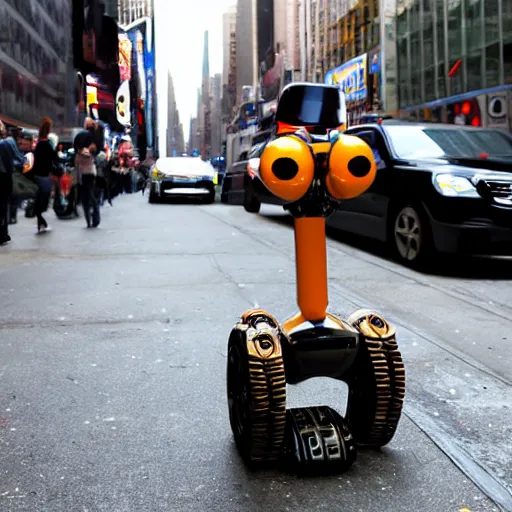 Image similar to I Robot robots in the streets of New York City