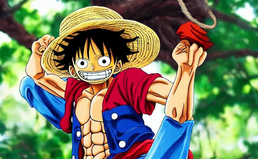 Prompt: a luffy as 🐒, photography