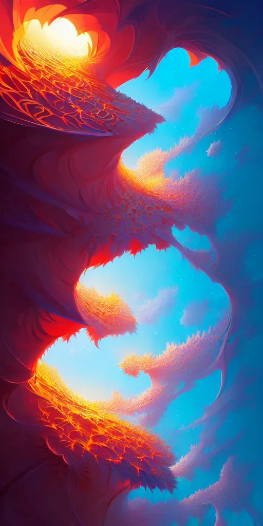 Prompt: hyper detailed ultra sharp of a beautiful fractal. behance hd by jesper ejsing, by rhads, makoto shinkai and lois van baarle, ilya kuvshinov, rossdraws radiating a glowing aura global illumination ray tracing hdr, 8 k