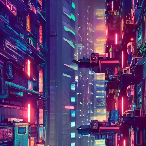 Image similar to the cyberpunk apartment, render, octane, 4k, highly detailed, vivid colors, high definition, by Victo Ngai