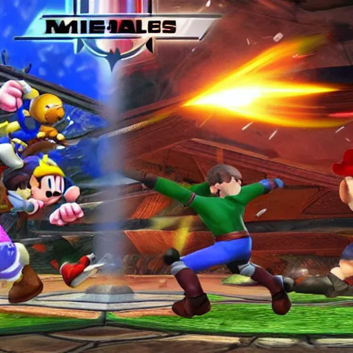 Image similar to DALL·E 2 versus Midjourney versus Stable Diffusion in Smash Bros.