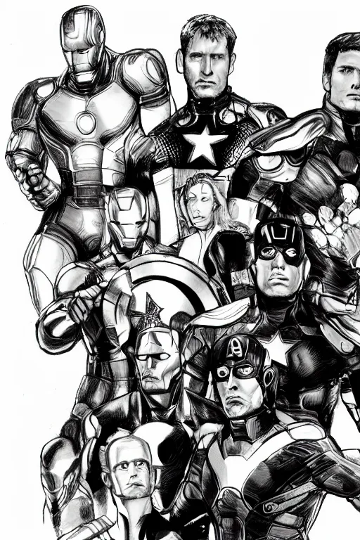 Amit Kumar - The Avengers Rough sketch by amit kumar artist