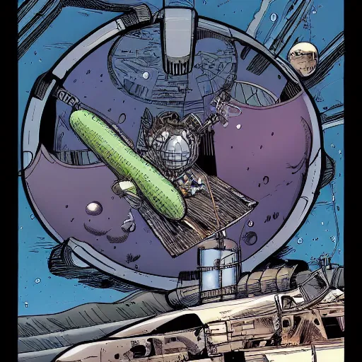 Image similar to orbital space settlement by Geoff Darrow